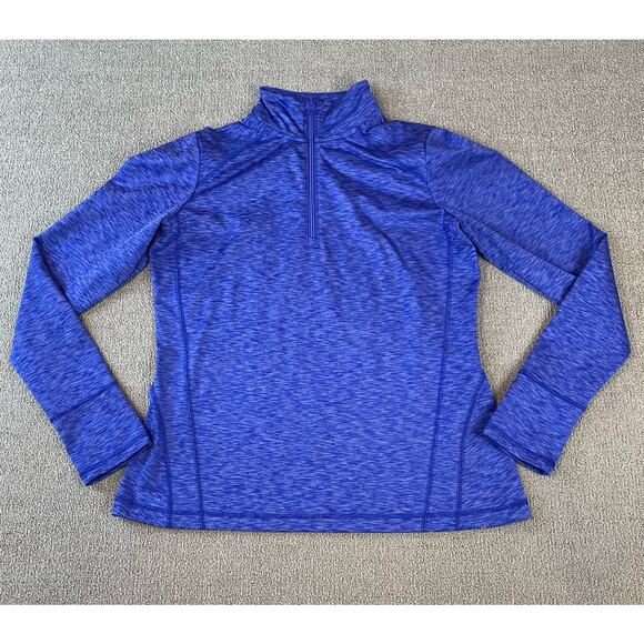 Lands End Sport Pullover Quarter Zip Blue Size Medium - Picture 1 of 7
